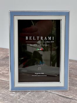 Beltrami Blue And White Border Photo Frame, 2 of 3