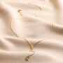 Crystal Moon And Star Lariat Necklace In Gold Plating, thumbnail 4 of 7