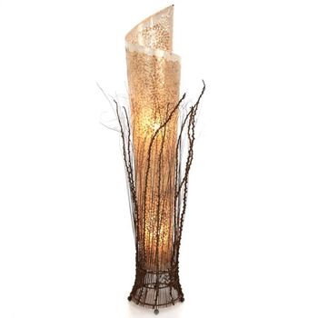 Twig Floor Lamp Handmade Fair Trade Shell Wrapped Floor, 6 of 12