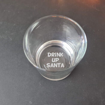 Santa's Glass Christmas Eve Sherry Or Whisky Tumbler, 3 of 4