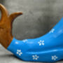 Handcrafted Wooden Drunken Duck Wine Bottle Rack Holder Blue White, thumbnail 9 of 12