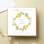 Sicilian Lemon Floral Wedding Card, thumbnail 1 of 2
