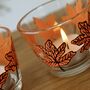 Maple Leaf Painted Candle Holders, thumbnail 2 of 5