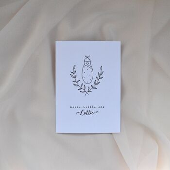 Personalised New Baby Cute Illustrated Card, 10 of 10