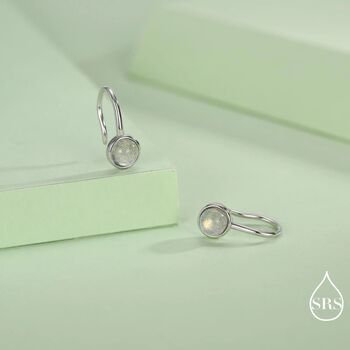 Genuine Labradorite Drop Earrings In Sterling Silver, 5 of 11