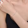 Sterling Silver 2mm Turquoise Beaded Satellite Chain Bracelet, thumbnail 6 of 12