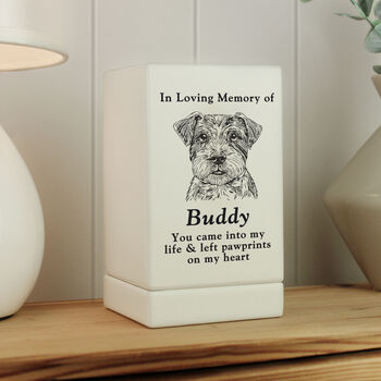 Personalised Dog Breed Small Memorial Urn, 3 of 6
