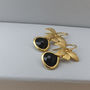 Black Orchid Drop Earrings, thumbnail 1 of 5
