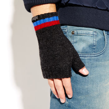 Cashmere Fingerless Gloves In Sporting Team Colours, 7 of 12