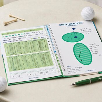 Personalised Golf Game Log Notebook, 2 of 7