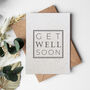 Black And White Get Well Soon Seed Paper Card, thumbnail 1 of 2