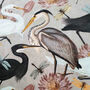 Bird Song Velvet Heron Lampshade In Bone, thumbnail 3 of 9
