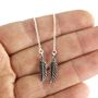 Sterling Silver Thread Through Leaf Earrings, thumbnail 5 of 11