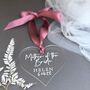 Personalised Team Bride Acrylic Hanger Heart Charm, thumbnail 10 of 11