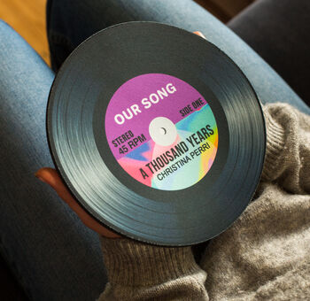 Personalised 'Our Song' Vinyl Record Mouse Mat, 2 of 12