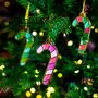 Candy Cane Christmas Decorations Set Of Three, thumbnail 1 of 2