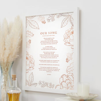 Personalised 'Use Your Own Words' Grey Floral Print, 8 of 9