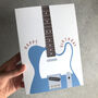 Telecaster Guitar Birthday Card | Guitarist Card, thumbnail 5 of 6