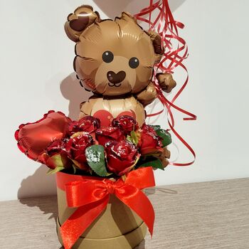 Valentines Gift With Roses And Balloon, 2 of 3