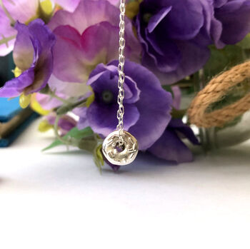 Sterling Silver Mini Doughnut Necklace, 9 of 12