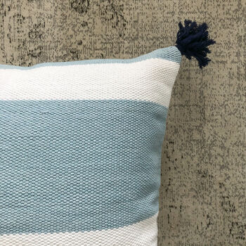 Nautical Blue And White Stripe Cushion, 2 of 3