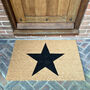 Large Charcoal Star Coir Doormat, thumbnail 1 of 7