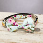 The Barnes Blue Floral Dog Collar Bow Tie, thumbnail 1 of 5