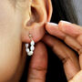 Wrap Around Pearl Hoop Earrings, thumbnail 5 of 9