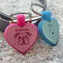 Heart Pastel Silicone Silent Dog ID Tag Personalised, thumbnail 10 of 12