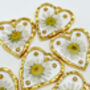 Heart Necklace With Daisy Flowers And Gold Beads, thumbnail 4 of 12