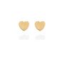 Gold Heart Stud Earrings, thumbnail 3 of 4