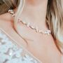 Cleo Modern Pearl Necklace With Sterling Silver Focal Beads, thumbnail 3 of 12