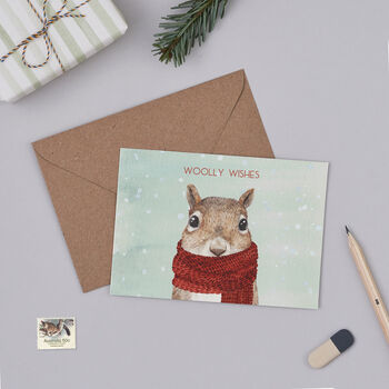 'Woolly Wishes' Christmas Card Pack, 5 of 5