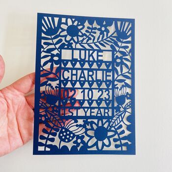 Personalised 1st Anniversary Paper Cut, 6 of 9