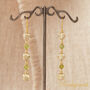 Lemon Quartz Long Drop Gold And Silver Earrings, thumbnail 6 of 9