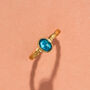 Teal Adjustable Ring Non Tarnish, thumbnail 1 of 5