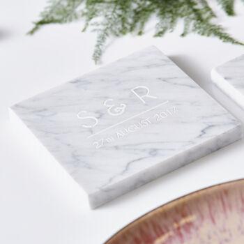 Personalised Initials Marble Coaster, 2 of 5