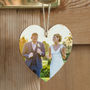 Personalised Wooden Love Heart Photo Hanging Decoration, thumbnail 2 of 5