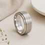 Men’s Personalised Brushed Stainless Steel Wide Spinner Ring – 8mm, thumbnail 1 of 11