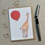 Personalised Giraffe Birthday Card, thumbnail 1 of 4