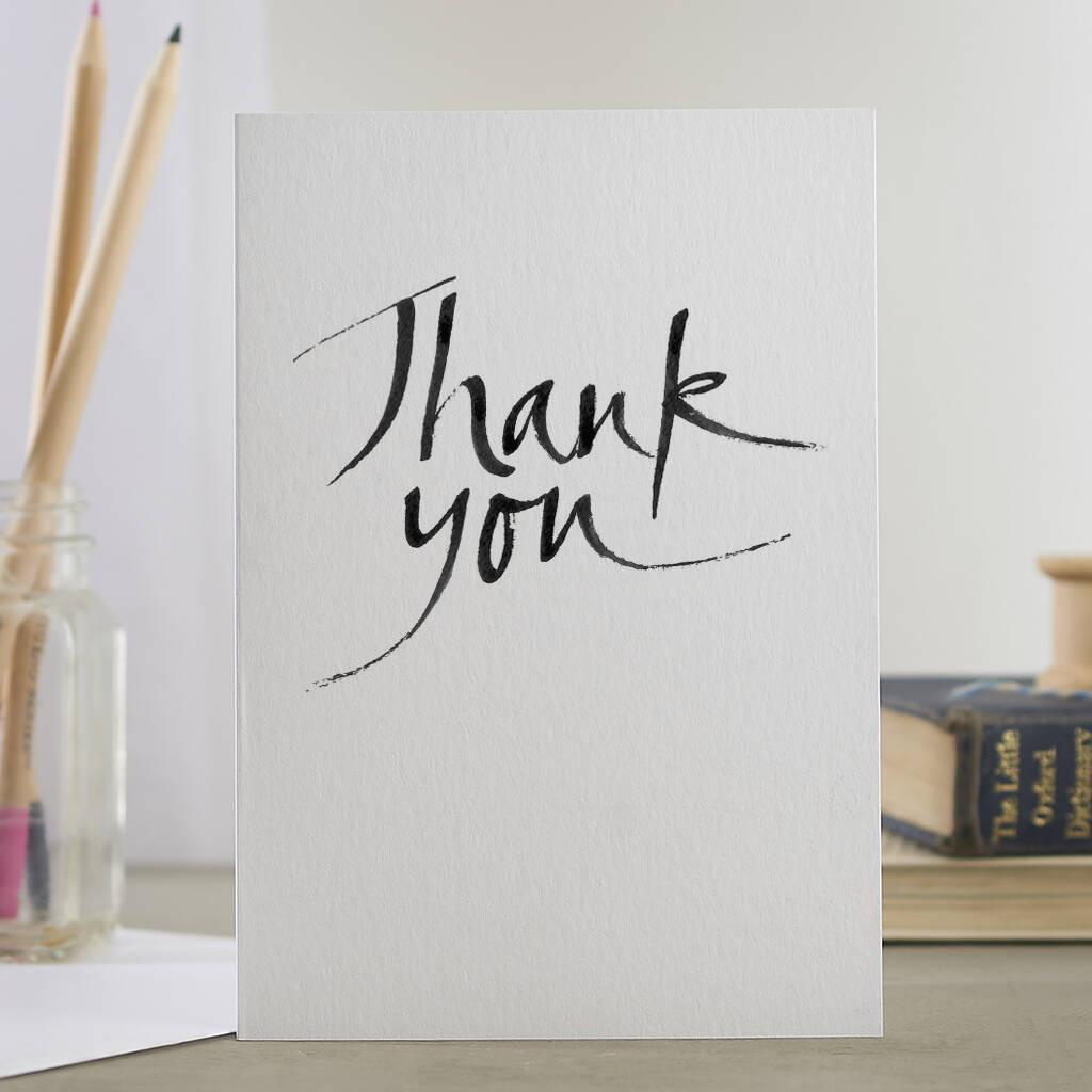 'Thank You' Greeting Card By Gabrielle Izen Design