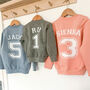 Personalised Name And Age Birthday Jumper, thumbnail 3 of 10