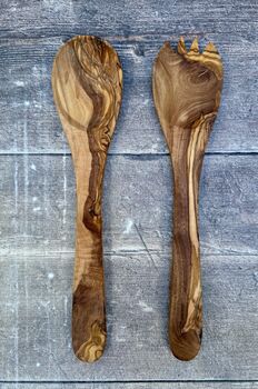 Olive Wood Salad Serving Spoons, 2 of 3