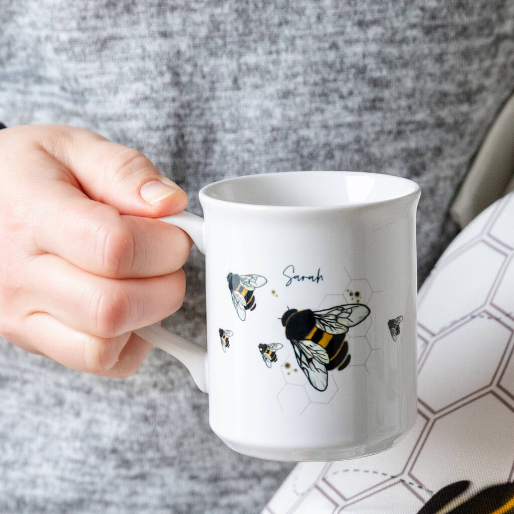 Personalised Bumble Bee Tear Or Coffee Mug By The Gifting Knot