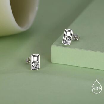 Sterling Silver Retro Game Console Stud Earrings, 5 of 12