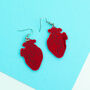 Anatomical Heart Earrings, thumbnail 1 of 3