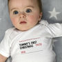 Personalised Christmas Street Sign Baby Grow, thumbnail 2 of 2