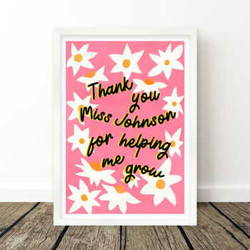 Thank You For Helping Me Grow Personalised Teachers Print, 4 of 6