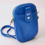 Personalised Monogram Leather Crossbody Phone Pouch, thumbnail 4 of 5