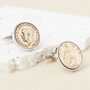 100th Birthday 1925 Farthing Coin Cufflinks, thumbnail 2 of 11